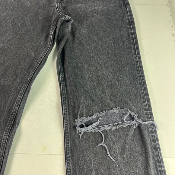 Abercrombie Fitch Jeans Womens 29x31* 90s Relaxed High Rise Black Denim Tag 28 L - Picture 3 of 16